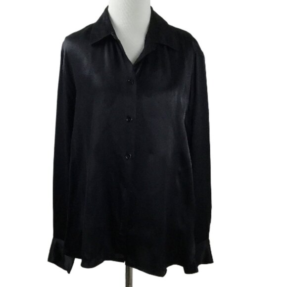 Zara Black Silky shirt m - Picture 9 of 9